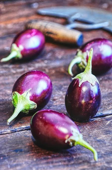 Premium Pink Striped Round Brinjal (Gulabi Chu Chu Ravaiya)